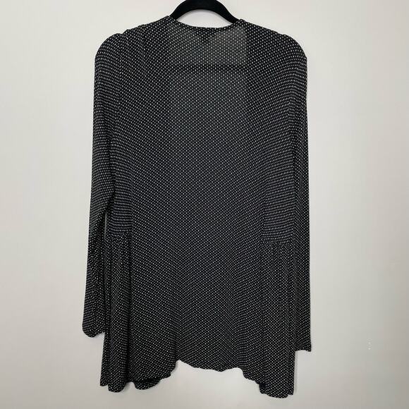 J.Jill Wearever Collection Open Front Cardigan Light Weight Black M Casual Cozy - Picture 8 of 12